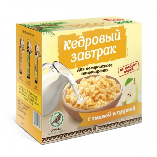 Купить Завтрак кедровый для комфортного пищеварения с тыквой и грушей  г. Барнаул  